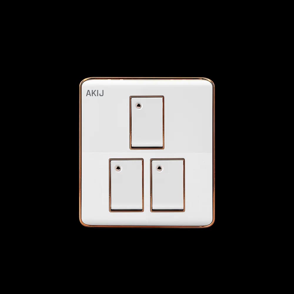 Akij Delight 3 Gang 1 Way Switch