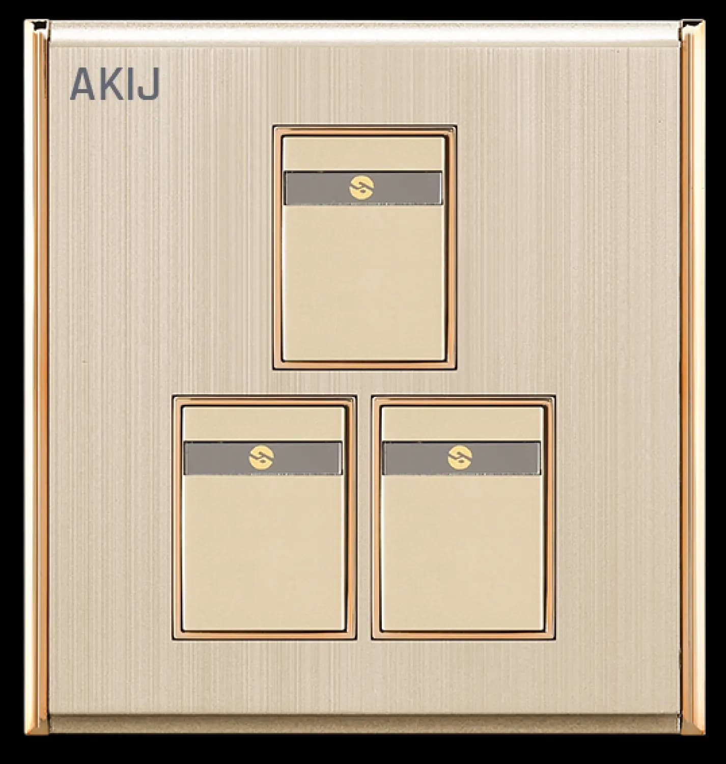 Akij Aura 3 Gang 1 Way Switch