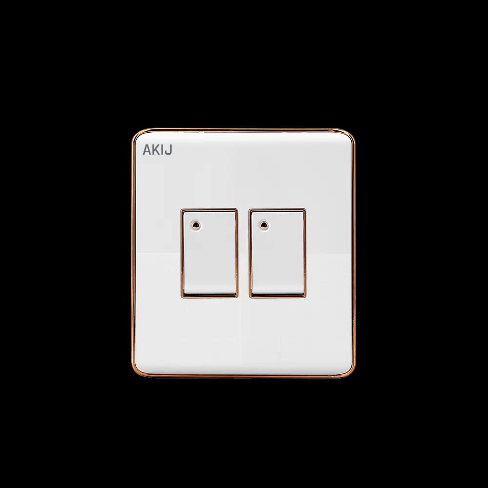 Akij Delight 2 Gang 1 Way Switch