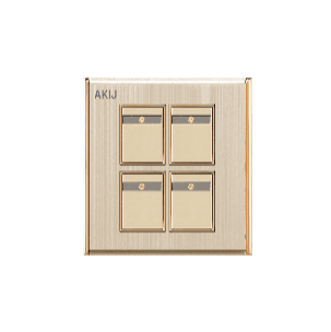 Akij Aura 4 Gang 1 Way Switch