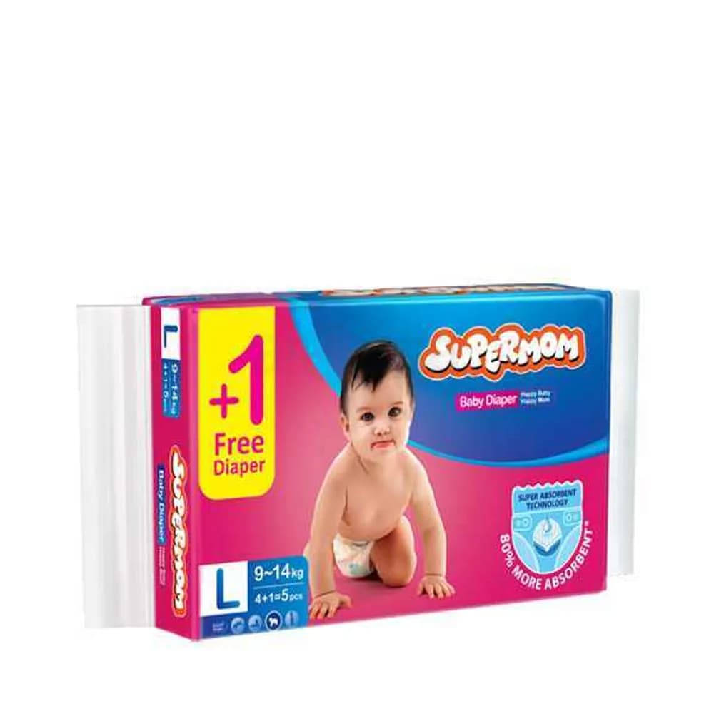 Supermom Baby Diaper (Large) 5pcs