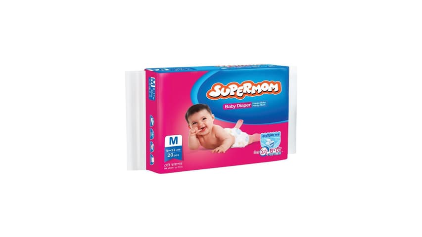 Supermom Baby Diaper (Medium) 20pcs