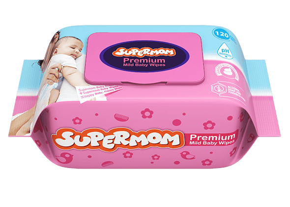 Supermom Mild Baby Wipes 120pcs